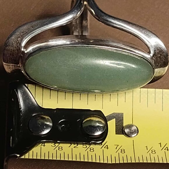 Ring - Green Aventurine and .925 sterling silver, size 7 - Picture 6 of 7